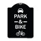 Signmission Park & Ride With Bicycle Graphic Heavy-Gauge Aluminum Architectural Sign, 24" x 18", BW-1824-23499 A-DES-BW-1824-23499 - alternate 1